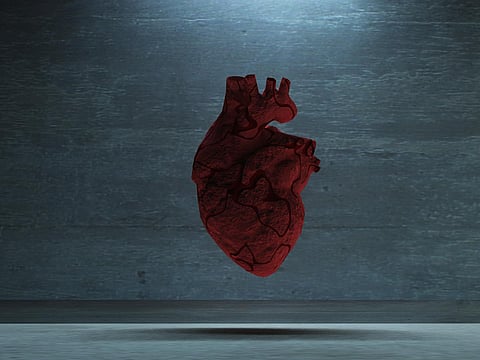 3d render. Heart of stone
