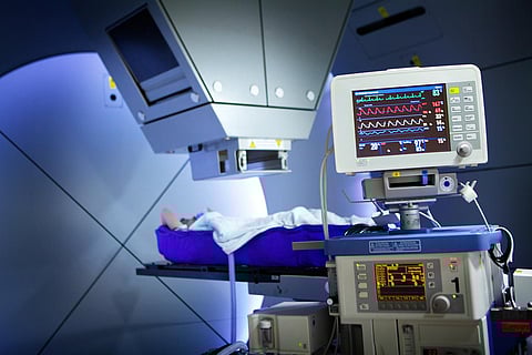 proton therapy irradiates cancer cells with a beam of protons inside the tumor