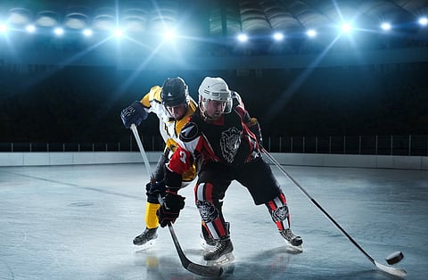 Two hockey players 