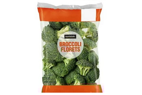 The recalled bag of broccoli florets by Marketside