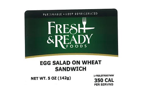 A photo of one of the affected products from Fresh & Ready Foods