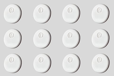 A photo of the FreeStyle Libre 3 Sensor