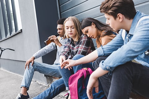 Teenagers drinking alcohol 
