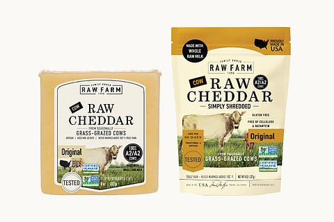 A photo of the recalled cheddar cheese from RAW FARM
