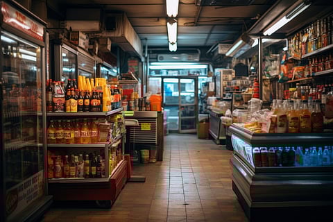 Interior of a New York bodega