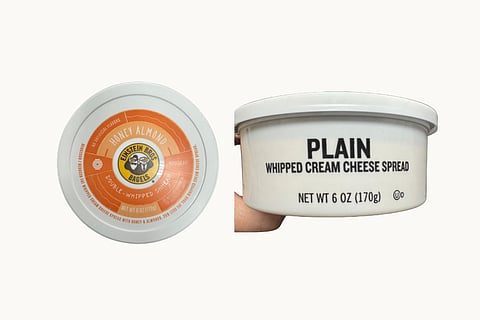 A photo of the recalled cream cheese
