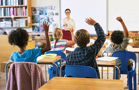Children in classroom, elementary school