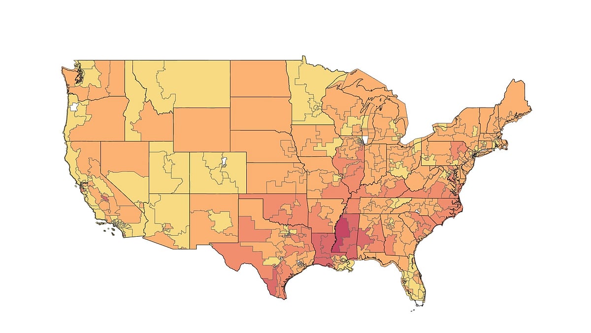 Map Shows U.S. Areas Where Amputation for Poor Leg Circulation Is High