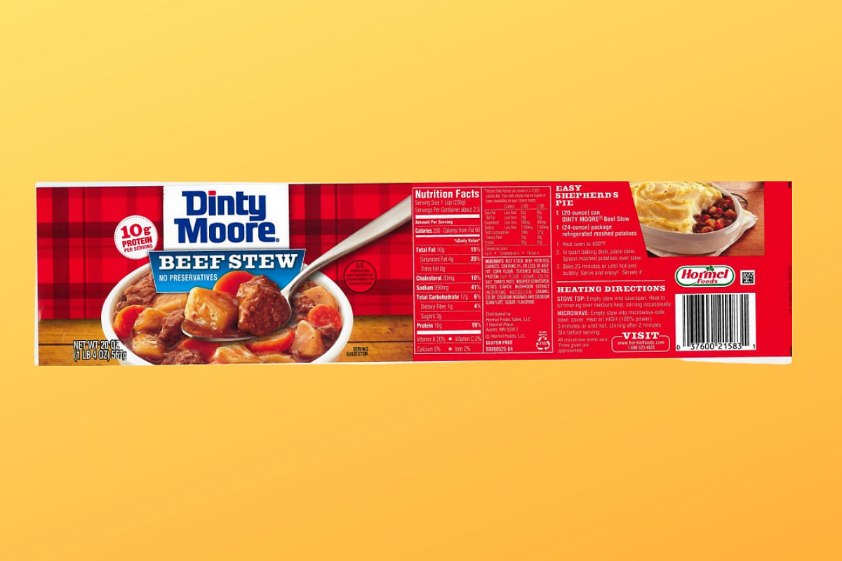 Hormel Recalls Over 256,000 Pounds of Canned Beef Stew