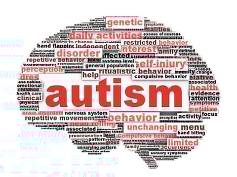 Autism symbol conceptual design isolated on white background. Developmental disability symbol