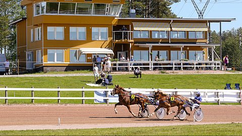 Yleisnäkymä Kajaanin raviradalta.