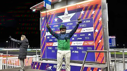 Podiumilla kolmossijaa tuulettanut Teemu Keskitalo sai kannustusta suomalaisilta katsojilta.