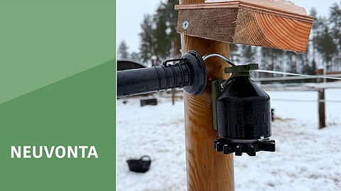 Heinäajastin valmiina toimintaan.