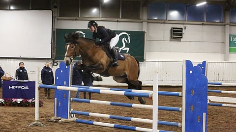 Linnea Haukilehdon Ypäjä Rokki teki hyviä hyppyjä hyvin pyörivästä laukasta. 