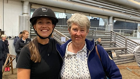 Cathrine Laudrup-Dufour ja hänen valmentajansa Kyra Kyrklund, molemmat tuttuja muun muassa Ruskeasuolta. 