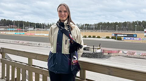 Veera Auvinen kuvattuna tiistaina Teivon raviradalla.