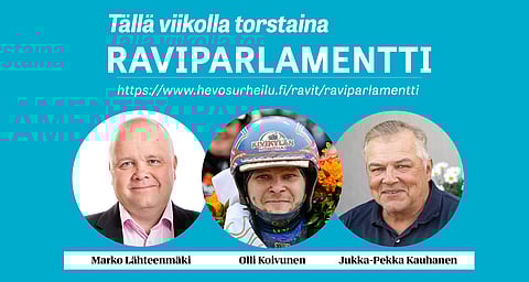 Raviparlamentissa kuullaan tällä viikolla Marko Lähteenmäkeä, Olli Koivusta ja Jukka-Pekka Kauhasta.