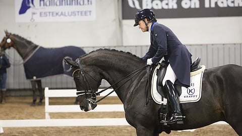 Elisabet Ehrnrooth on startilla lauantaina Fürst Louisin kanssa. 