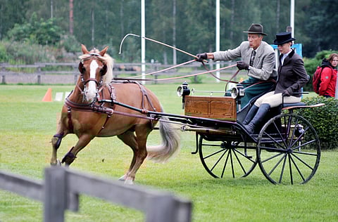 Hannu Kalalahti ja Hessin Vihtori vuonna 2012.