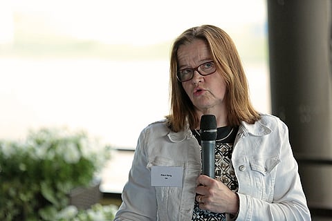 Sisäministeriön kansliapäällikkö Päivi Nerg kertoi Vermossa, miten peliyhtiöiden yhdistämishanke etenee.