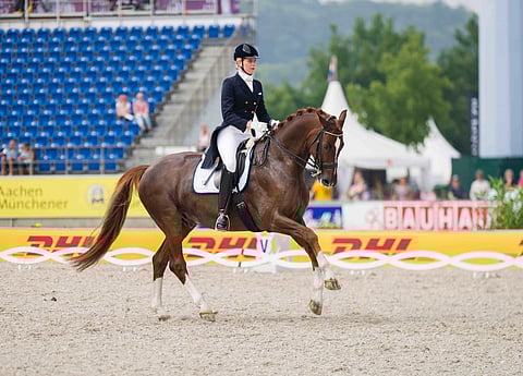 Kristina Böckmann ja Der Kleine Lord EM-radalla.