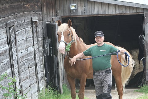 Pikkukahveli Reijo Heiskasen kanssa.