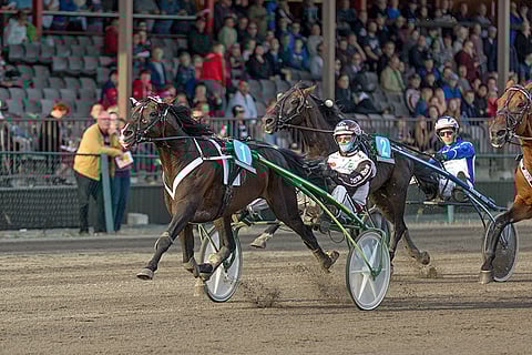 Zatopek Hoss ja Mika Forss hallitsivat Riihimäki Grand Prixin maalisuoraa. Kuva Ada Pykäläniemi.