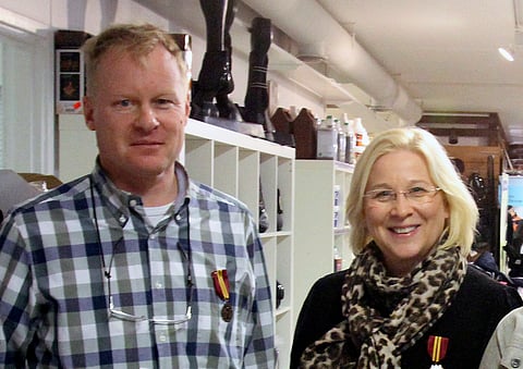Markku Wahlstén ja Anne Santonen jatkavat perheyrityksessä työskentelyä vielä puolen vuoden ajan. Kuva: Harri Lind
