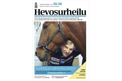 Hevosurheilun Kuukauden henkilö on Janne Korpi. Kuva: Stiina Ikonen.