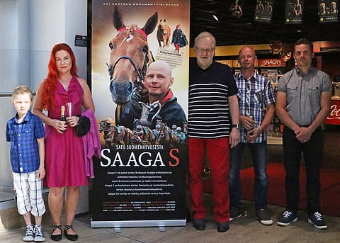 Saaga S -elokuva valloitti New Yorkin filmifestivaalit. Kuvassa elokuvan Suomen ensi-illassa Pyysalot, Kai Kuntola ja Matti Nisonen. Kuva: Annika Nisonen