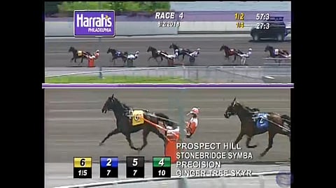 Andy Miller hallitsi kilpailua Prospect Hillillä. Kuva Harrah's Philadephia Live-stream