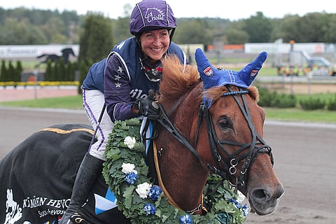 Karoliina Sinkkilää hymyilytti lähdön jälkeen.