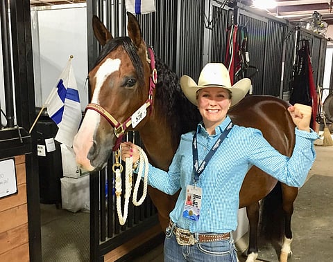 Maria Astikainen ja Antarismartin ratsastivat urheasti, mutta suoritus ei huipputasoisessa kisassa riittänyt jatkoon.