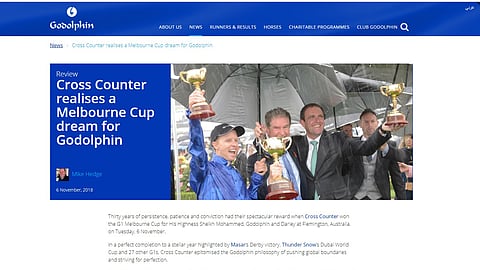 Godolphinin siniset sivut kertoivat riemu-uutisen Australiasta.