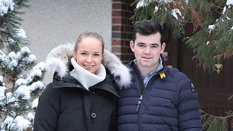 Jens Vandenberk ja Anna-Julia Kontio tekevät esteuraa Belgiassa.