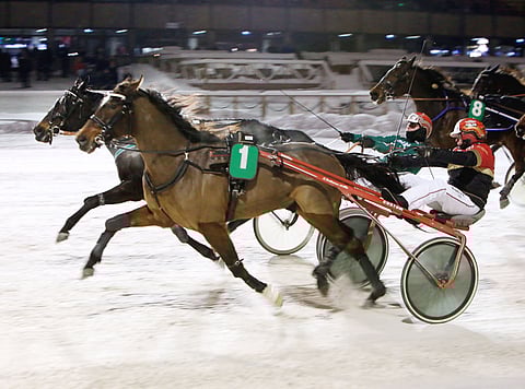 Tapio Perttusen kuskaama Don Corleone Trot piti kuin pitikin Stardust Fibberin takanaan maaliin asti.