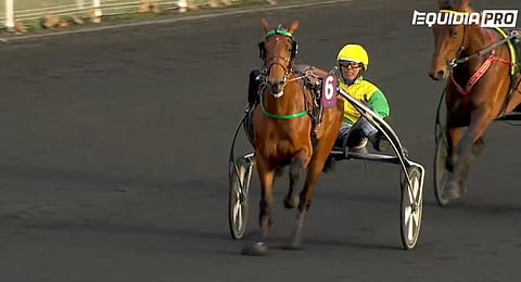 Face Time Bourbonin voittokulku jatkui Vincennesissä lauantaina. Kuva: Equidia