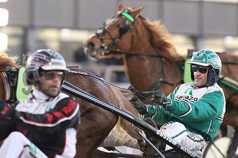 Jouni Törmäsen rauhalliset ja vakaat ajot ovat kasvattaneet suomenhevosori Eetin voittosaldoa vauhdilla vuonna 2019. Kuva Totofoto
