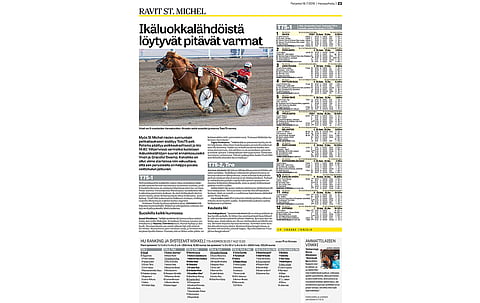 Vixeli ja Graceful Swamp ovat sunnuntaina 21.7. ajettavan Toto75-kierroksen varmat.