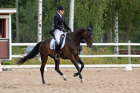 Veera Manninen ja Sir Greg, hyvissä asemissa meneillään olevissa nuorten EM-kisoissa.