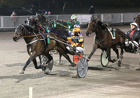 Tommi Kylliäisen kuskaama Rambo Rivner veti startista maaliin.