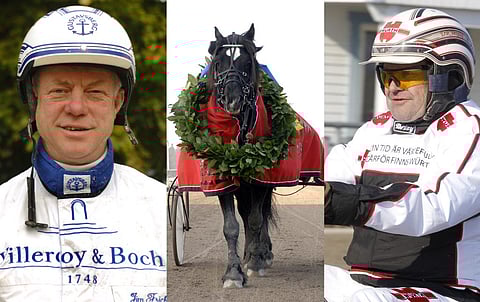 Jim Frick, Moe Odin ja Erik Berglöf. Kuva: Nordiska Travmuseet