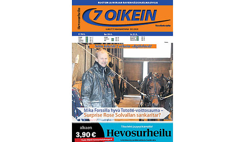 7 oikein -digilehdessä kattaus kolmelle ravipäivälle