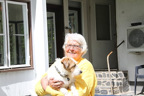 Kaija Borup pitää koirista ja hevosista.