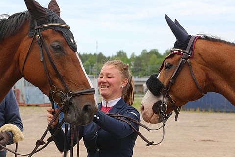 Julie vd Verbindingshoeve vasemmalla. Hamont oli luokassa, muttei startannut kakkoskierrokselle.