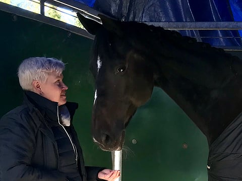 Jonna Aaltonen, kohta GP-radalla Riccardon satulassa.