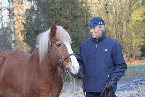 Hannu Kalalahti ja Hessin Vihtori vuoden 2020 alussa.