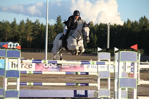 Henrikki Pajulahti ja Clara de Bergerac SM:ien ensimmäisellä kierroksella Powerparkissa.