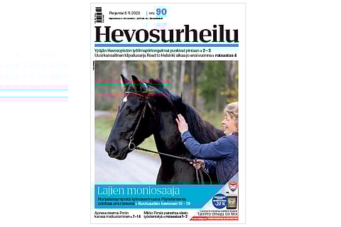 Ravaamisen lisäksi ratsun uralle suuntaava Pöylefanten starttaa huomenna Jokimaalla voittoputkessa. Kannen kuva: Anu Leppänen