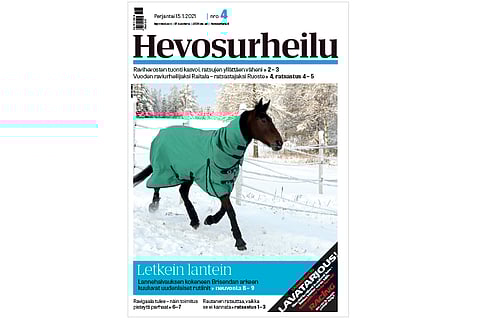 Päivittäinen liikkuminen on tärkeää lihasongelmaisille hevosille, kuten Brisendalle. Kannen kuva: Juha Pelkonen